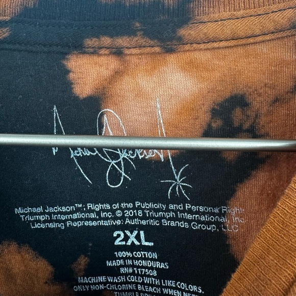 Michael Jackson Thriller Custom Bleach Splatter Short Sleeve Shirt Size 2XL - Picture 3 of 5